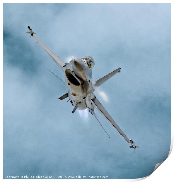 F16 In Your Face Print by Philip Hodges aFIAP ,