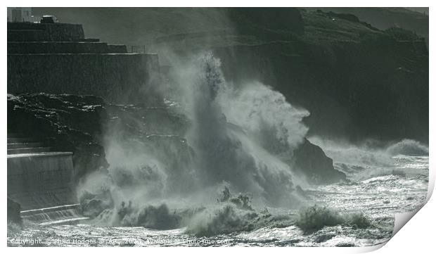 Porthleven Storm Print by Philip Hodges aFIAP ,