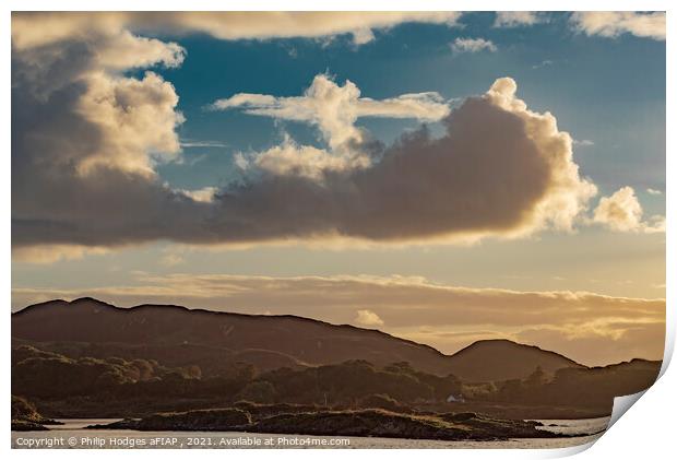 Clouds Over Mull Print by Philip Hodges aFIAP ,