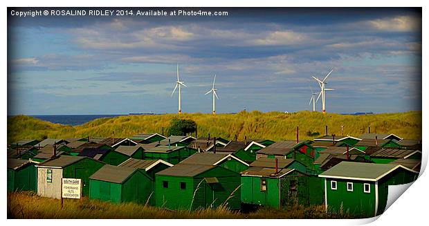 FISHERMANS HUTS  Print by ROS RIDLEY