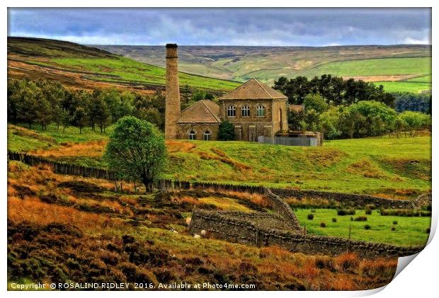 "RENOVATED LEAD MINE BLANCHLAND MOOR" Print by ROS RIDLEY