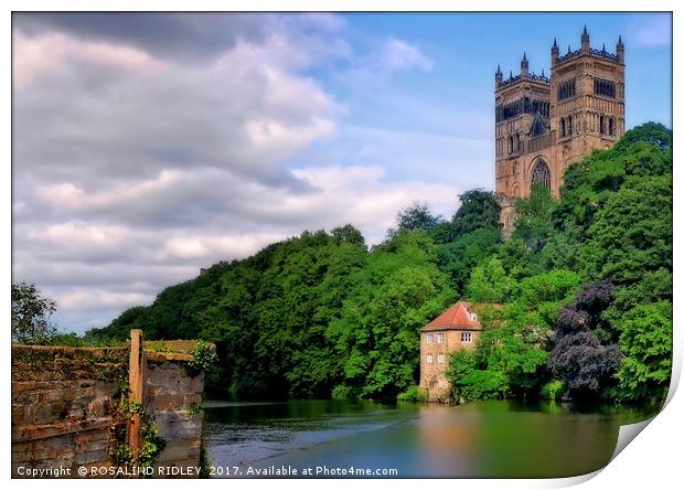 "Durham Cathedral" Print by ROS RIDLEY