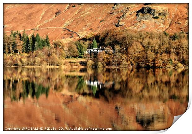 "Autumn reflections at Thirlmere (3)" Print by ROS RIDLEY