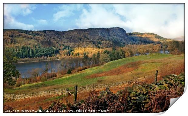 "Beautiful morning overlooking Thirlmere" Print by ROS RIDLEY