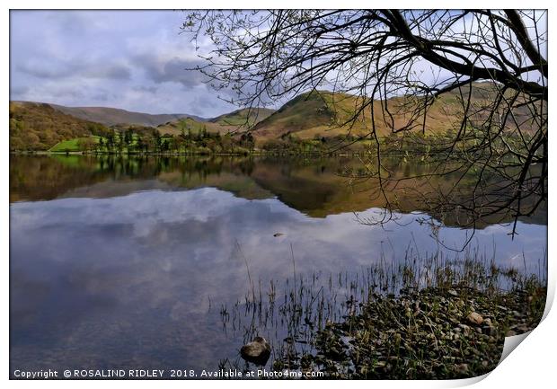 "Reflections across Ullswater 2" Print by ROS RIDLEY