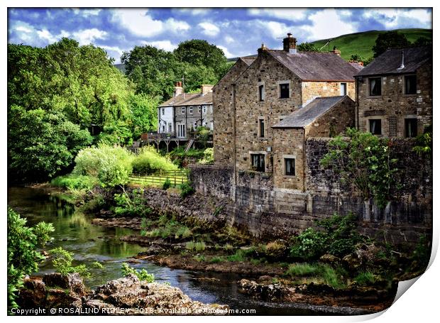 "Along the river Wharfe  at Grassington" Print by ROS RIDLEY