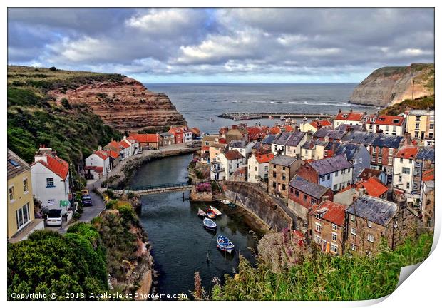 "Staithes 1 " Print by ROS RIDLEY