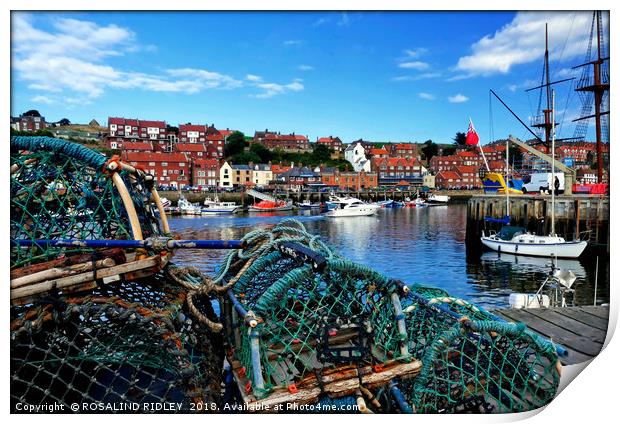 "Lobster pots at Whitby Harbour" Print by ROS RIDLEY