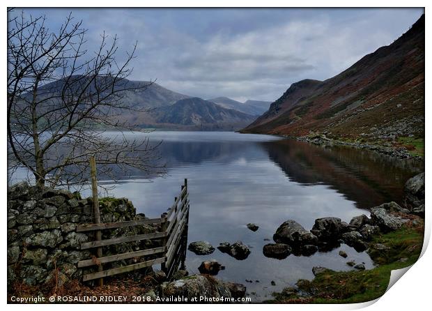 "Morning mists lift across Ennerdale Water" Print by ROS RIDLEY