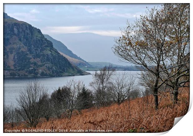 "Cool blue lake Ennerdale water" Print by ROS RIDLEY
