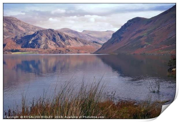 "Reflections at Ennerdale water" Print by ROS RIDLEY