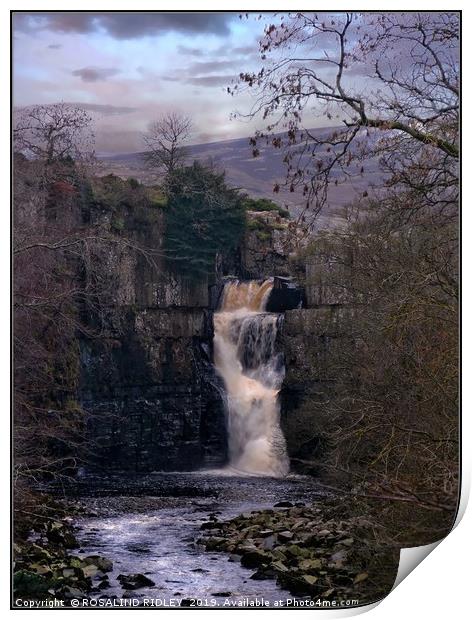 "Cool Winter evening at High Force" Print by ROS RIDLEY