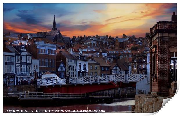"Lighting up Whitby 3" Print by ROS RIDLEY