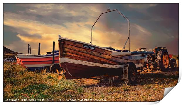 "Skinningrove Boats" Print by ROS RIDLEY