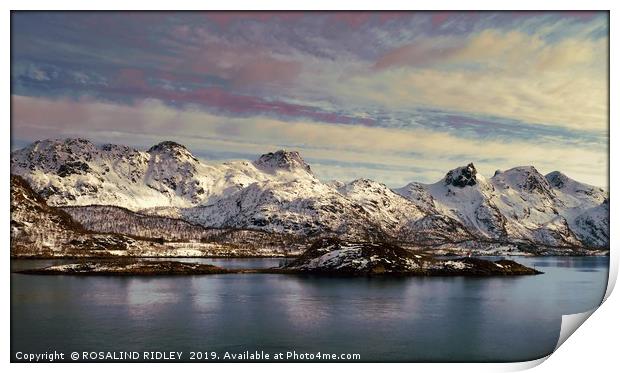 "Evening Light around the Lofoten islands" Print by ROS RIDLEY
