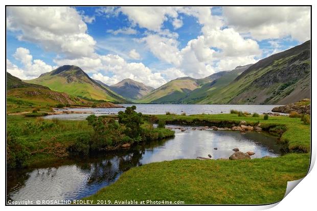 "Cloud reflections at Wastwater" Print by ROS RIDLEY