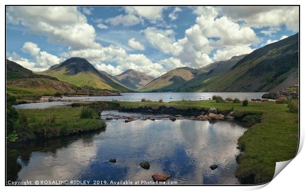 "Cloud reflections Wastwater" Print by ROS RIDLEY