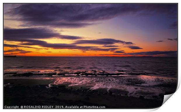 "Sunset on the Solway Firth" Print by ROS RIDLEY