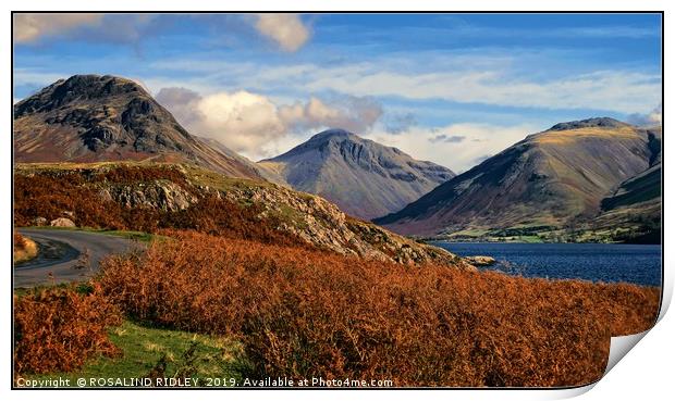 "Evening light Wasdale" Print by ROS RIDLEY