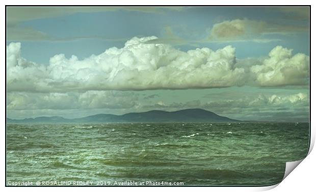 "3D clouds over the Solway Firth" Print by ROS RIDLEY