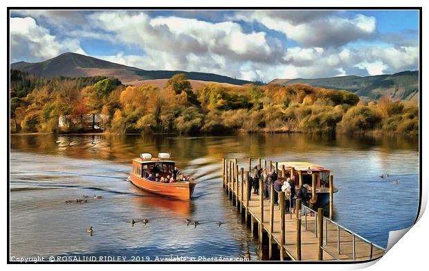 "Happy days on Derwentwater 2" Print by ROS RIDLEY