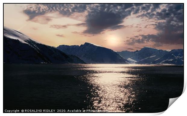 "Sundown on the Norwegian sea" Print by ROS RIDLEY
