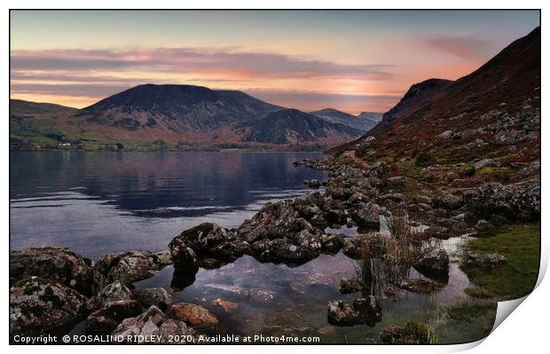 "Colourful Ennerdale Water" Print by ROS RIDLEY