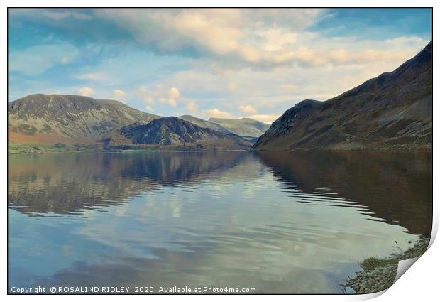 "Hazy morning at Ennerdale water" Print by ROS RIDLEY
