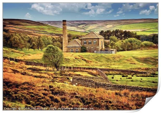"Lead mine Bale Hill Blanchland" Print by ROS RIDLEY