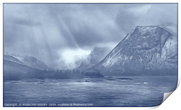 "Cool blue Arctic 2 " Print by ROS RIDLEY
