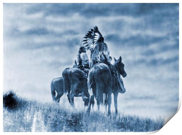 Cheyenne Warriors Print by paul willats