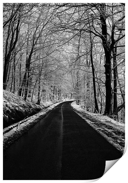  The Road to Winter Print by Andy Mather