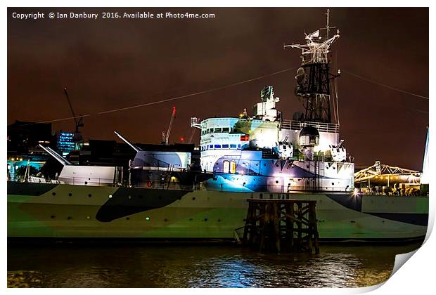 HMS Belfast Detail Print by Ian Danbury