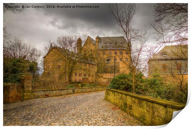 The Schloss at Marburg Print by Ian Danbury