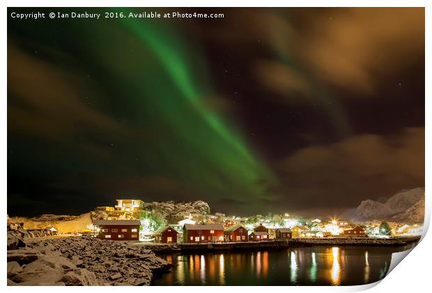 Aurora over Kabelvag Print by Ian Danbury