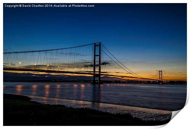  Humber Bridge Print by David Charlton