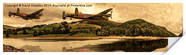   Lancaster Bombers,Reservoir Run Print by David Charlton
