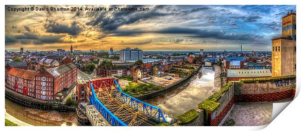 Hull on the Rooftops Print by David Charlton