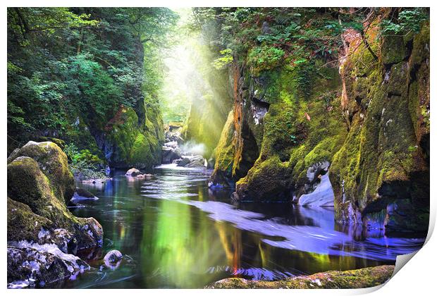     The Mysterious Fairy Glen Gorge                Print by Mal Bray