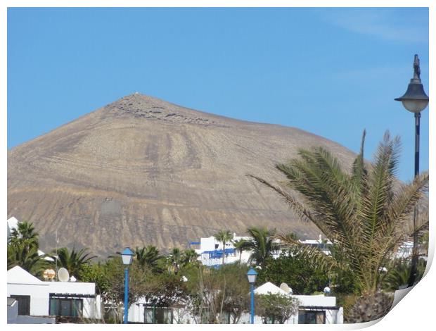 Lanzarote Volcano Print by John Bridge