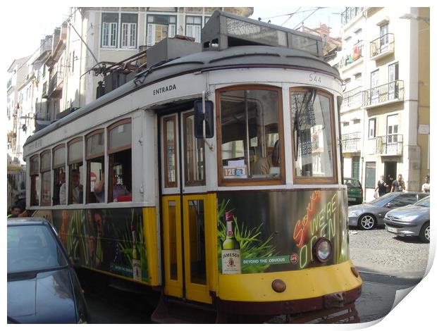 Lisbon Tram Print by John Bridge