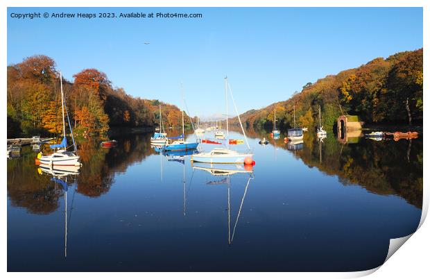 Rudyard lake reservoir reflections Print by Andrew Heaps