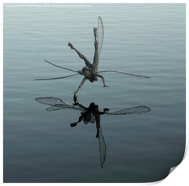  Flying reflecting fairy Print by Andrew Heaps