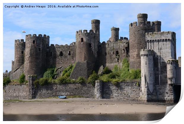 Majestic Conwy Castle Print by Andrew Heaps