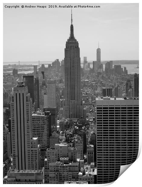 Empire State building in New York city Print by Andrew Heaps