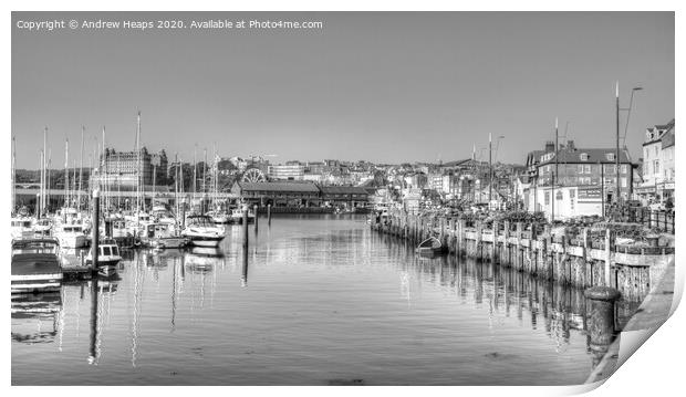 Majestic Scene of Scarborough Harbour Print by Andrew Heaps