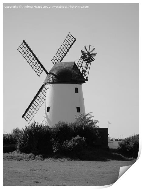 Windmill at Lytham St Annes Print by Andrew Heaps