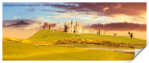 Dunstanburgh Castle  Print by Andrew Heaps