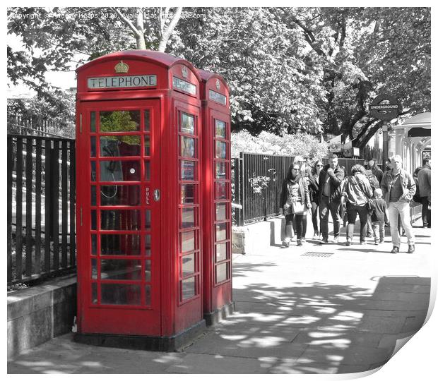 Good old British red telephone box Print by Andrew Heaps