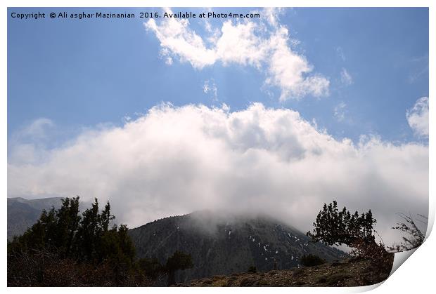 On a windy cloudy day, Print by Ali asghar Mazinanian